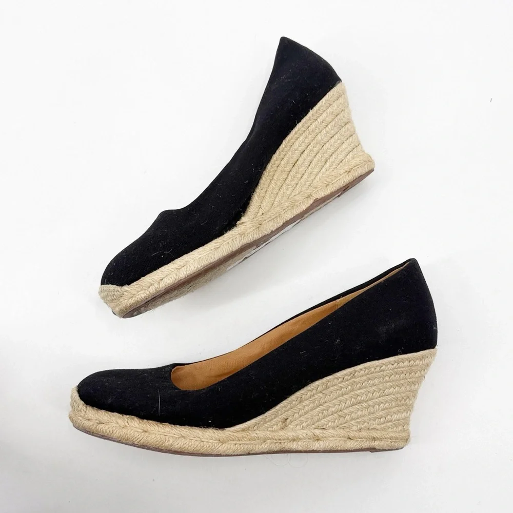 J. Crew Seville Women’s Espadrille Wedges Size 11 Black